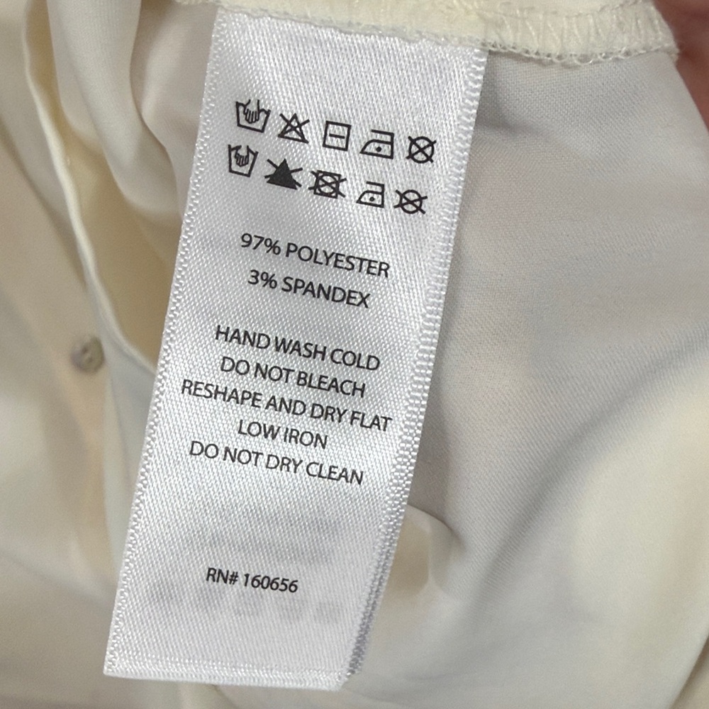 Rachel Zoe Cream Button Down Shirt - Picture 5 of 6